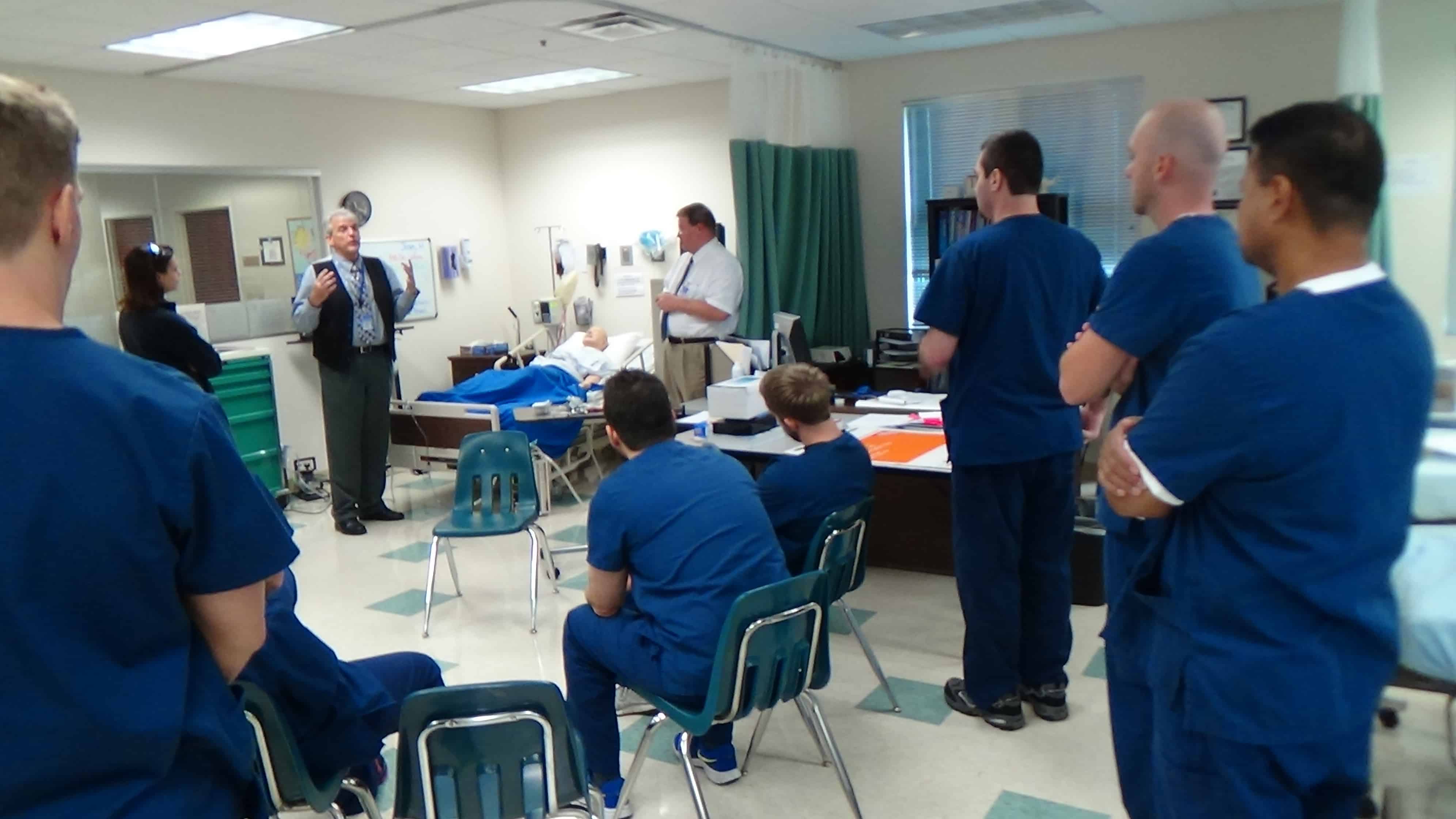 Physical Therapy Assistant Students at the Sarasota Campus Spend Time in Sim Lab