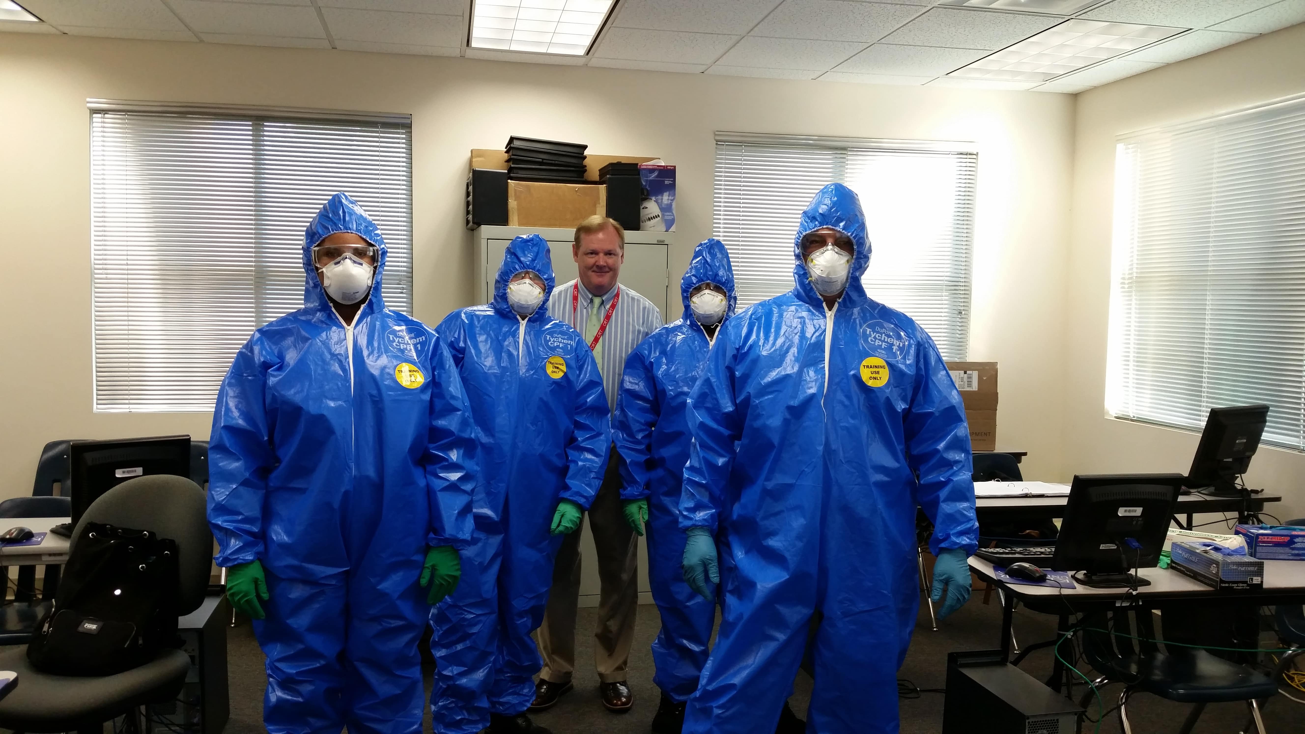 Sarasota Forensic Investigation Students In Personal Protective 