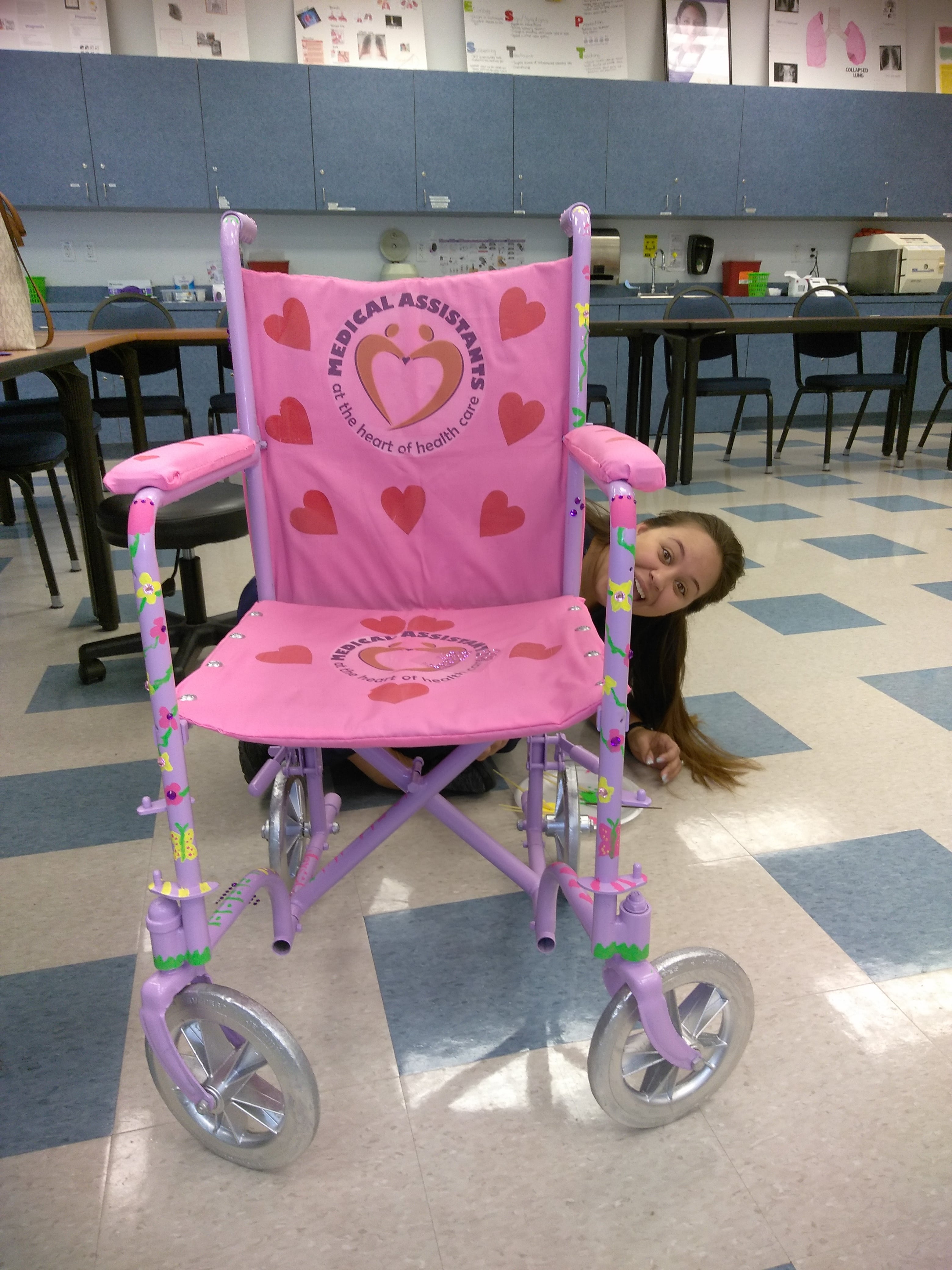 Medical Assisting Class Decorates Wheelchair for Good Cause in Fort