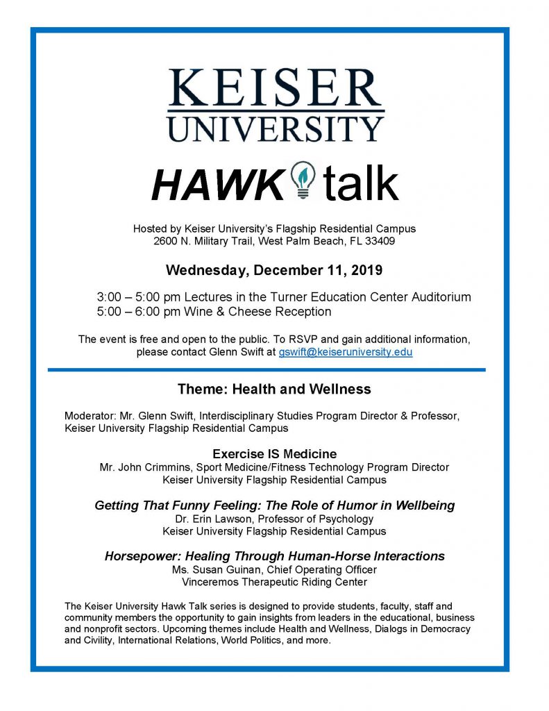 Hawk Talk Health And Wellness Keiser University